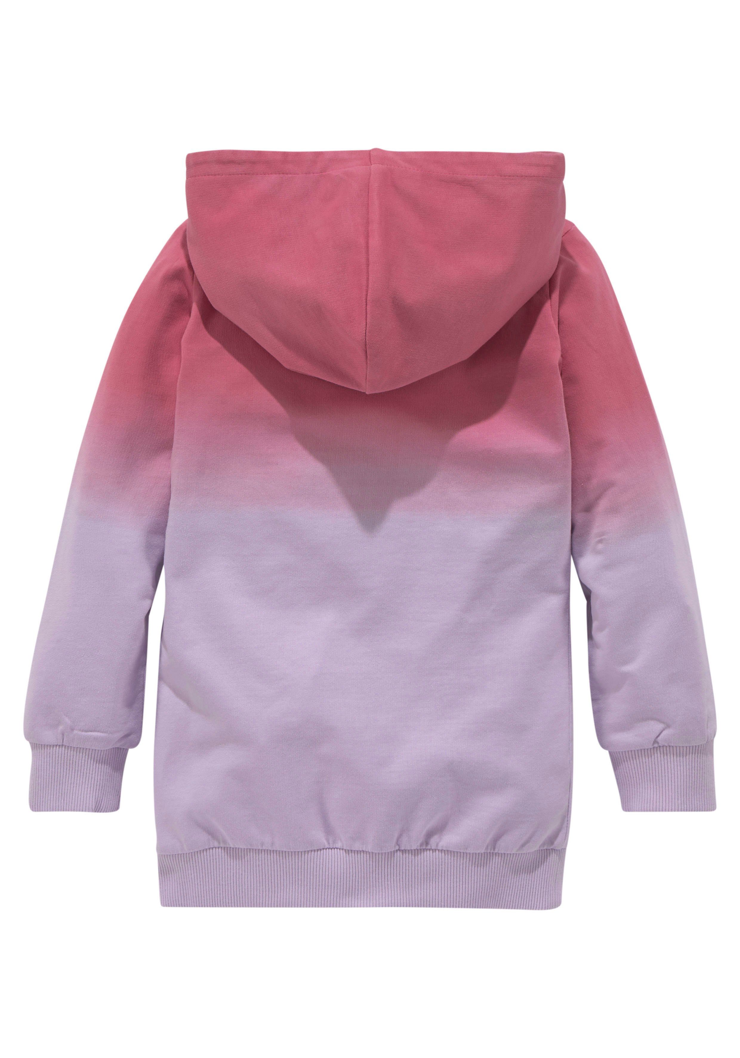 KIDSWORLD Longsweatshirt LOVE im Farbverlauf mit Kapuze