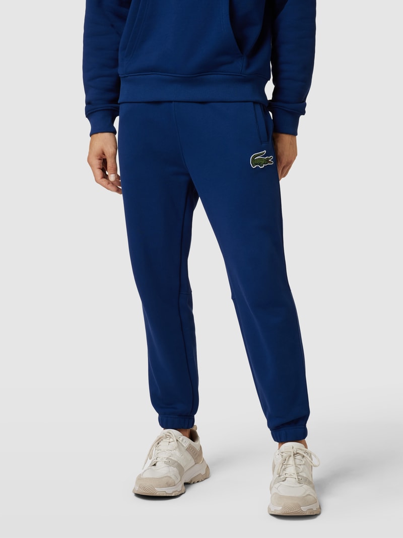 Sweatpants mit elastischen Abschlüssen in blau