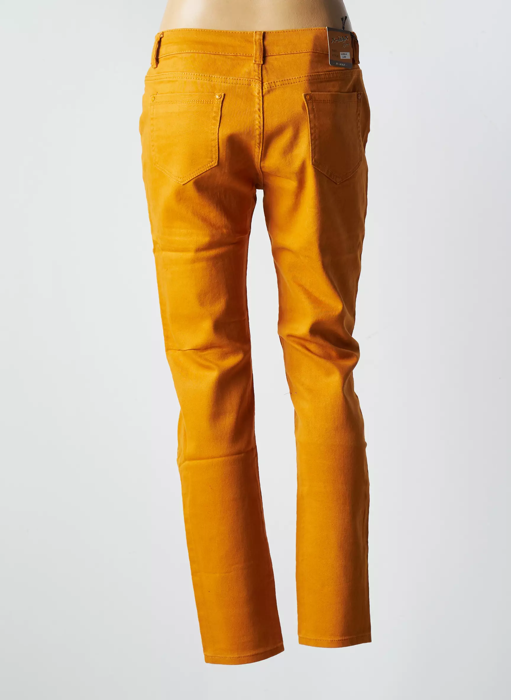 X Max Pantalons Droits Femme couleur jaune