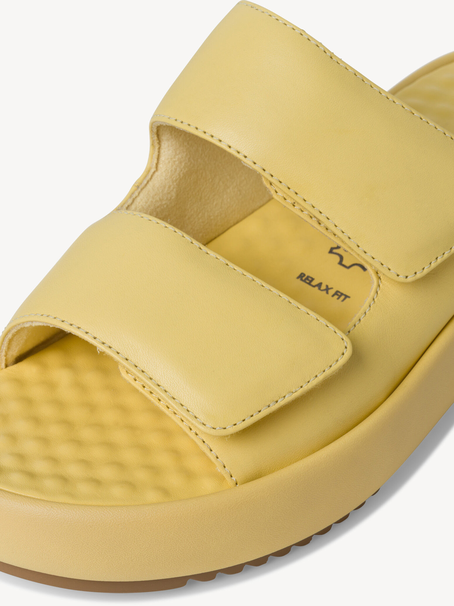 Mule en cuir - jaune