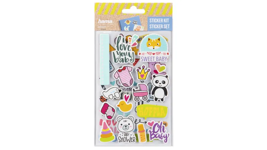 Sticker-Set, Display mit verschiedenen Designs, sortiert