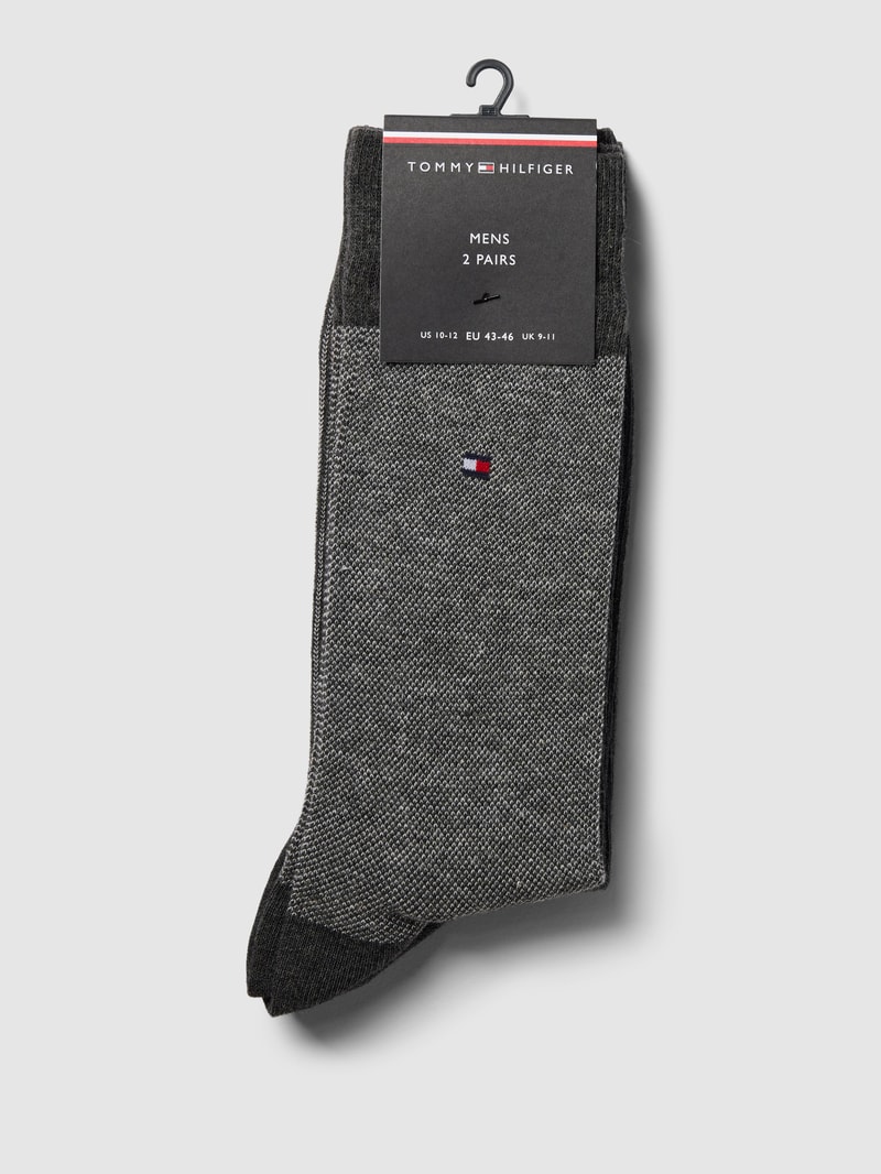Socken mit Label-Details im 2er-Pack Modell 'Birdeye' in anthrazit