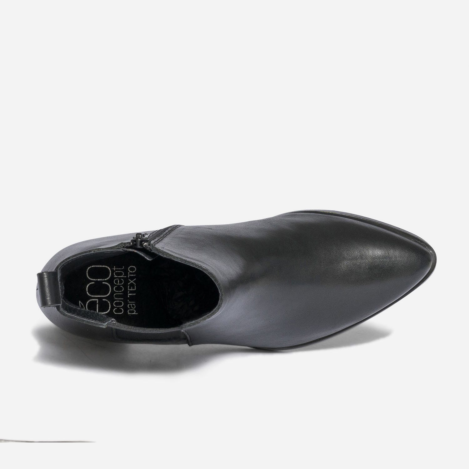 Boots TEXTO noir éco-conçu en cuir