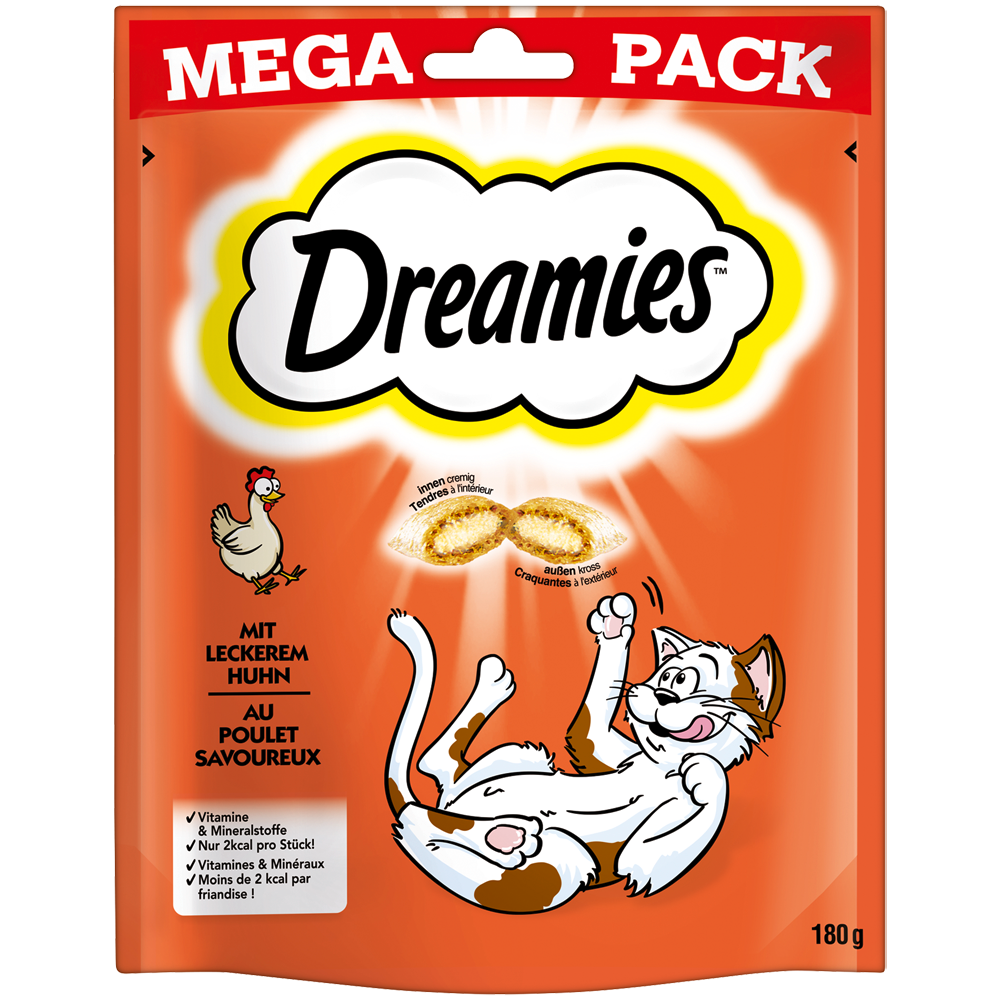 DREAMIES Portionsbeutel Mega Pack mit Huhn 180g