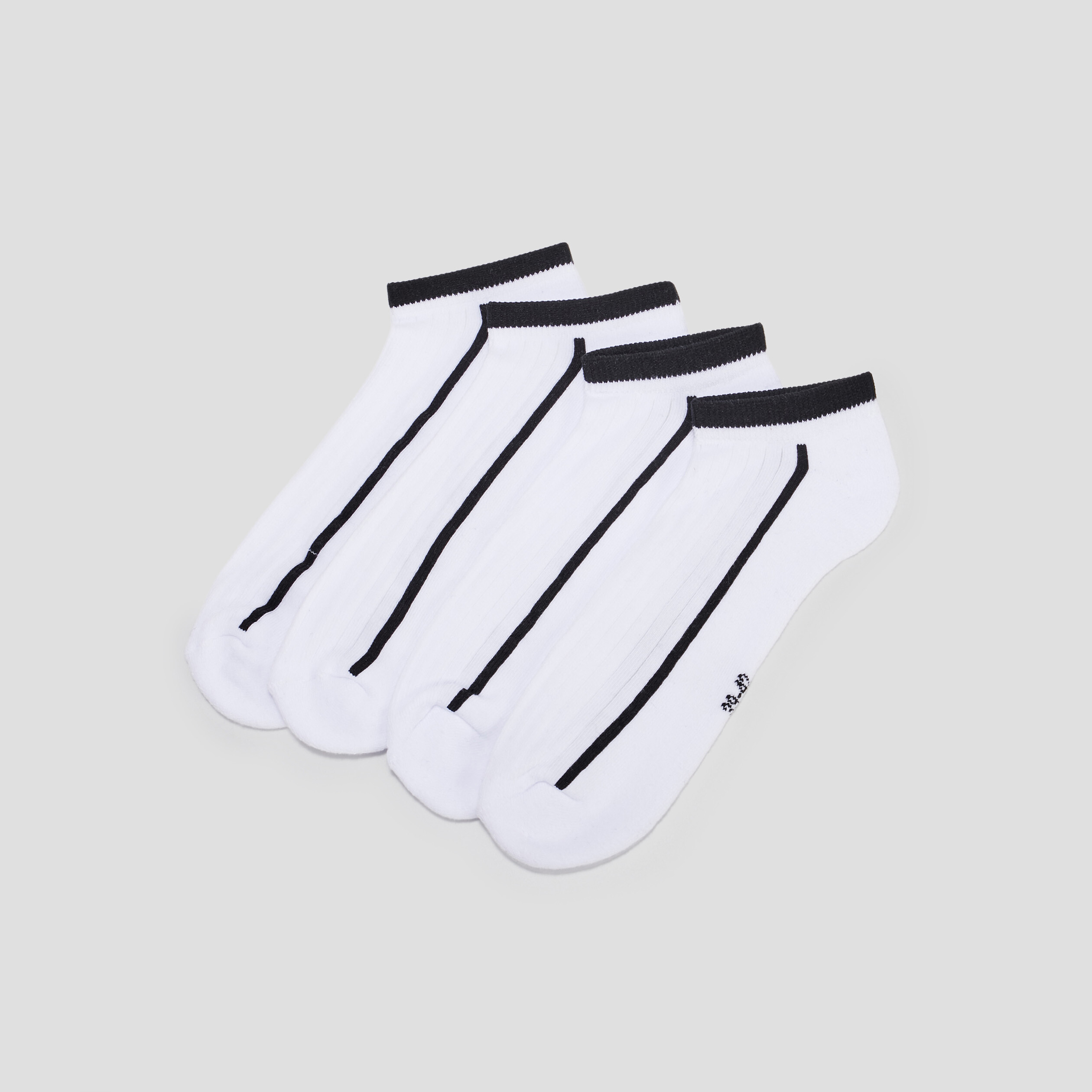 Lot 4 paires de chaussettes blanc homme | La Halle