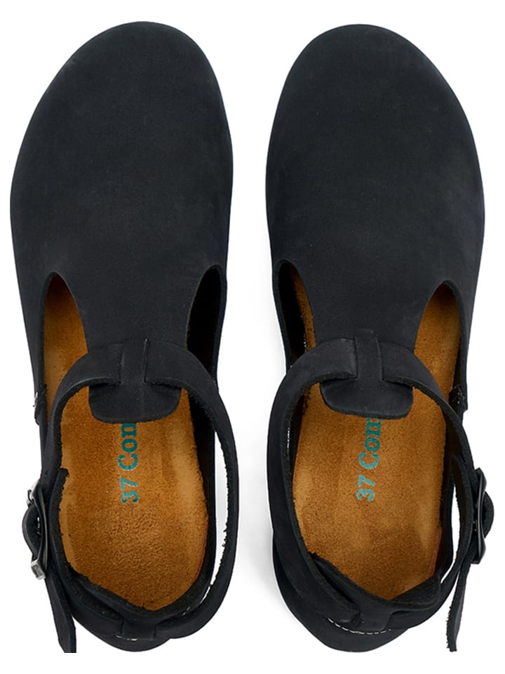 Comfortfusse Leder-Ballerinas in Schwarz günstig kaufen