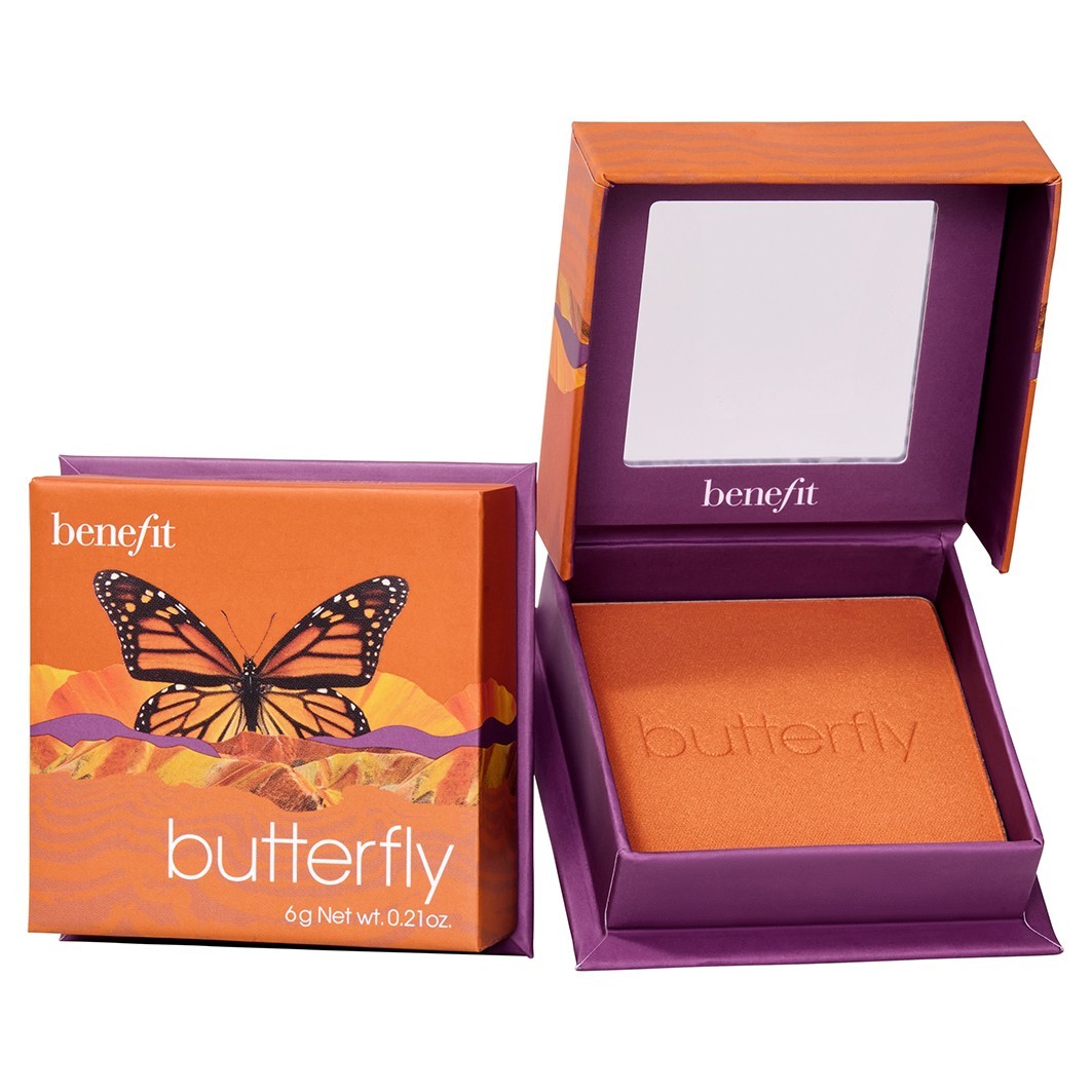 Butterfly in Orange mit Goldschimmer