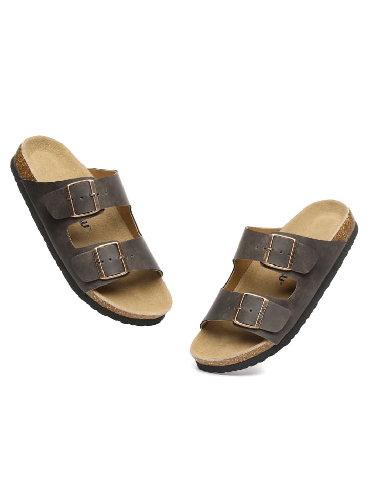 EVERAU Australia Leder Sandalen Duck in Braunes geöltes Leder günstig kaufen