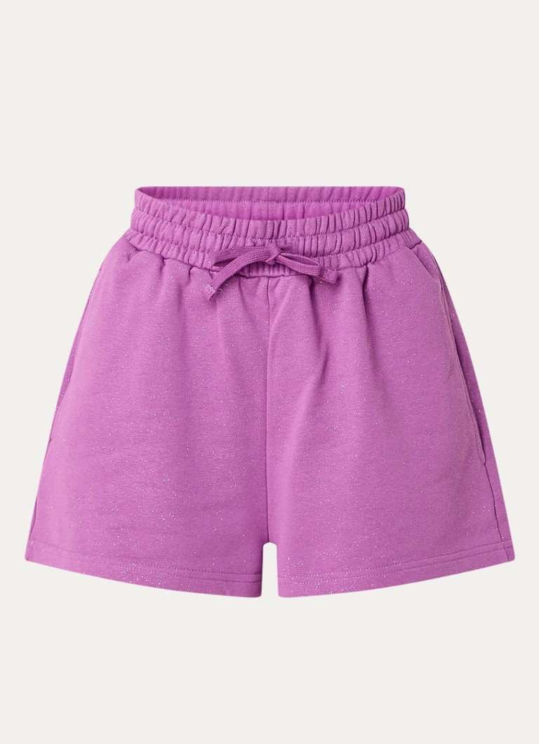 Pantaloncini da jogging a vita alta e taglio dritto con paillettes del marchio Refined Department Solei