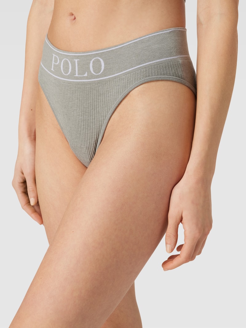 Slip mit Feinripp Modell 'Modern' in hellgrau meliert