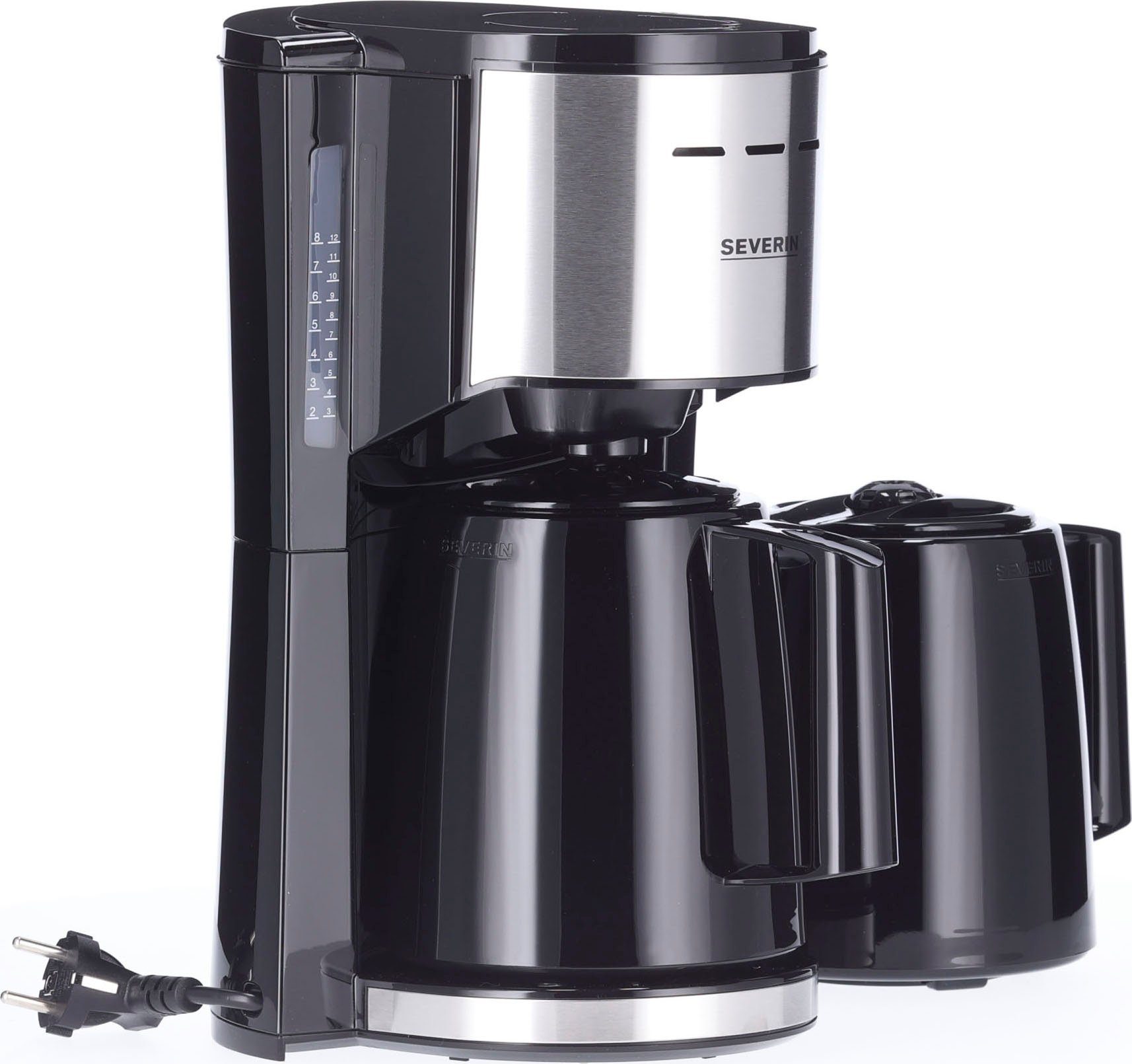 Severin Filterkaffeemaschine KA 9308, mit 2 Thermokannen, 1l Kaffeekanne, Papierfilter 1x4, mit 2 Thermokannen
