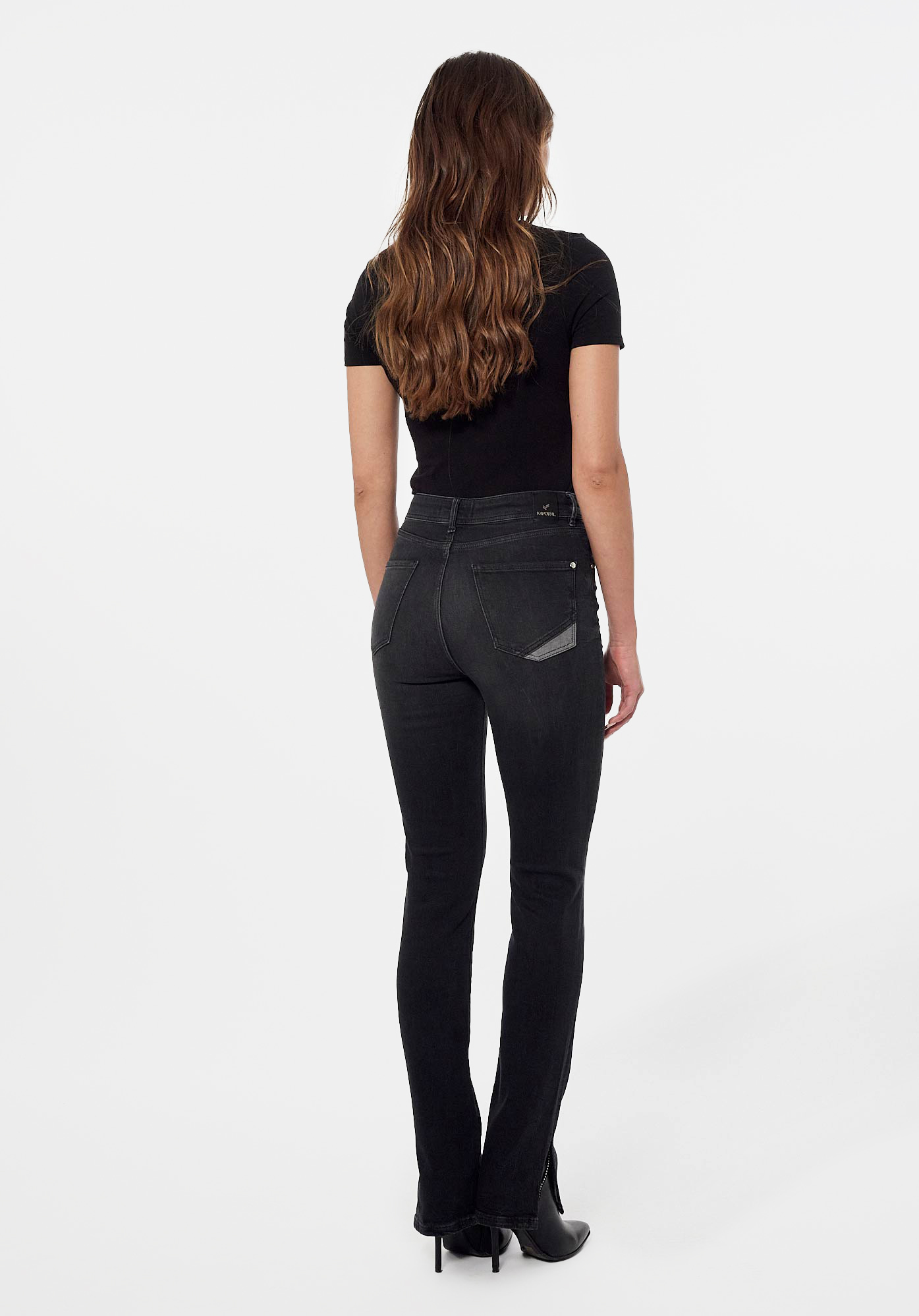 VERON  Jean demi-slim noir Femme