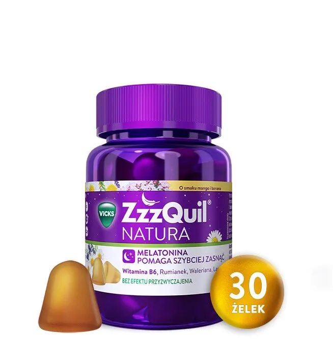 Zzzquil Natura Γεύση Μάνγκο και Μπανάνας, Συμπλήρωμα Διατροφής που Βελτιώνει την Ποιότητα Ύπνου, Ζελέ