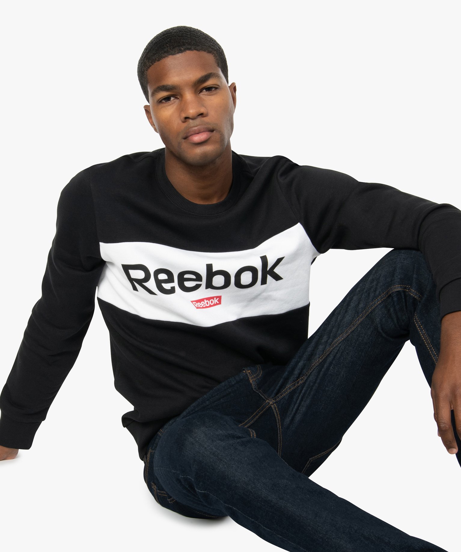 Sweat homme avec large inscription sur l’avant - Reebok noir | GEMO