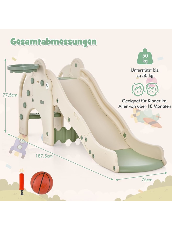 COSTWAY Rutsche 4 in 1 ab 18 Monaten in Grün günstig kaufen onesize