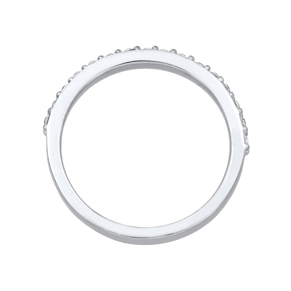 Elli Elli Bague Femmes Bande Mémoire élégant avec Cristal en Argent Sterling 925 Bague
