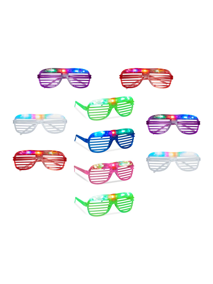 relaxdays 10x Partybrille in Bunt günstig kaufen onesize