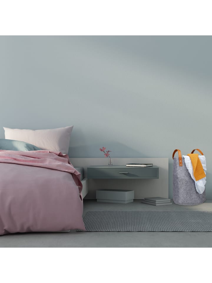 relaxdays Wäschekorb in Anthrazit - (H)45 x Ø30 cm günstig kaufen onesize