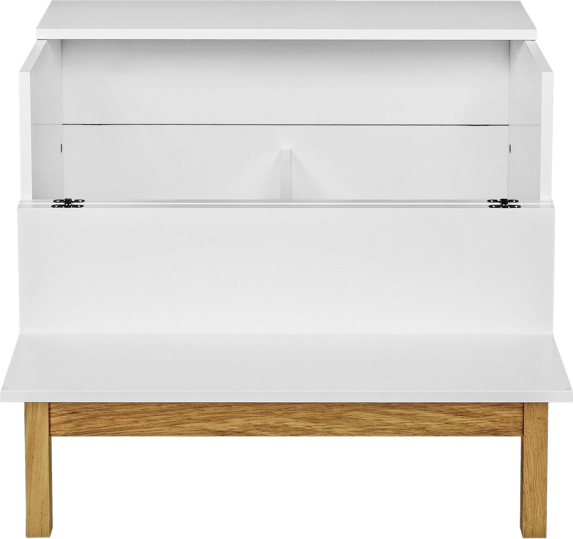 Woodman Barschrank Delian Breite 75 cm, Fußrahmen aus massiver Eiche, im skandinavian Design