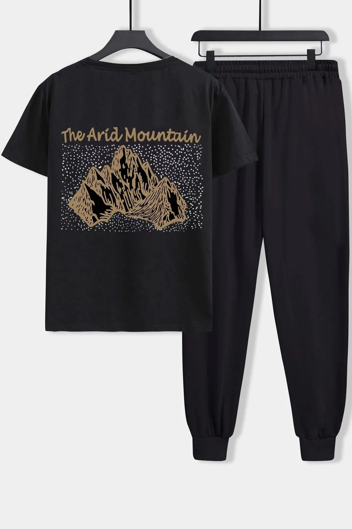 uyguntarz  Zweiteiliges Unisex-Trainingsanzugset mit Arid Mountain-Print