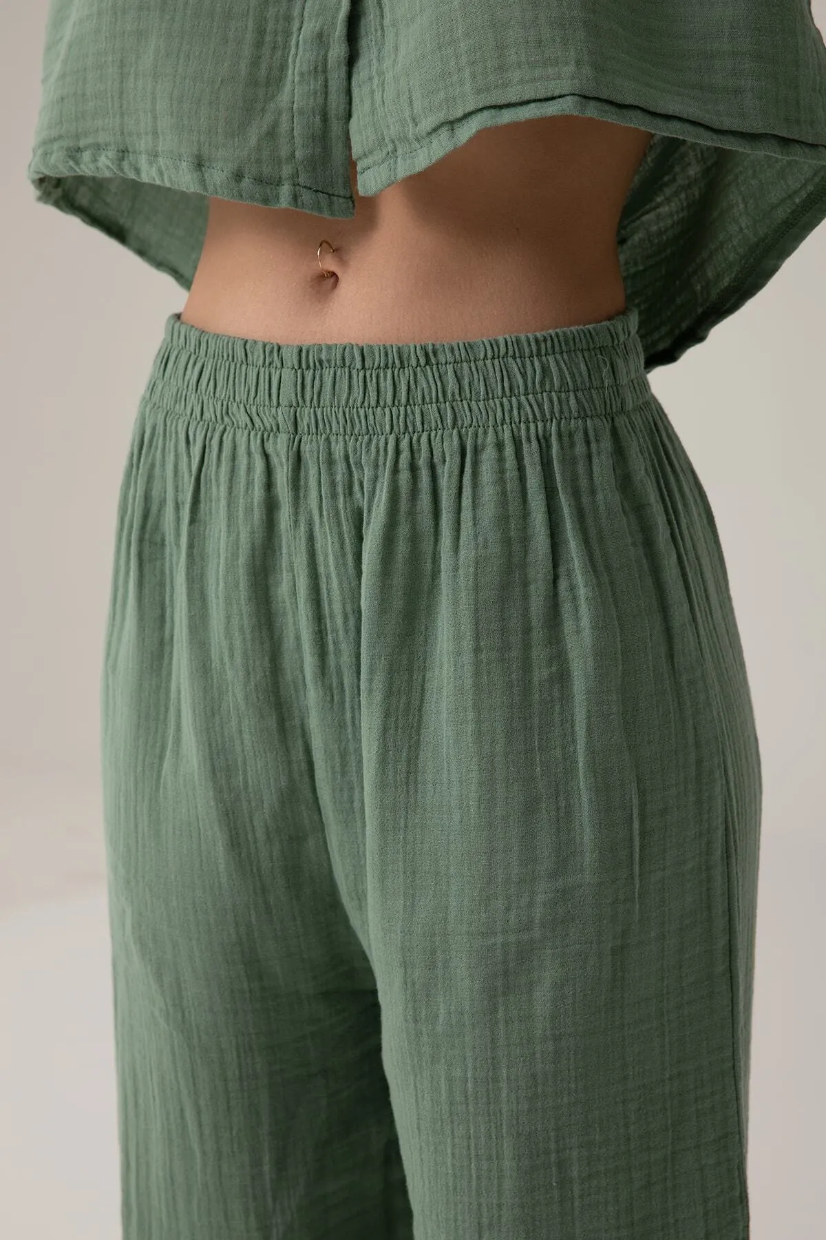 SHEISMONO  Hose - Grün - Loose