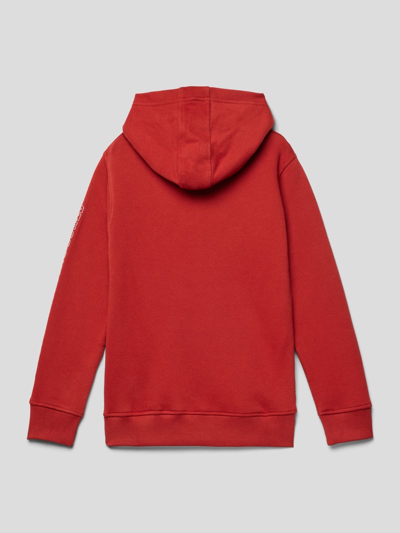 Hoodie mit Label-Prints in rot