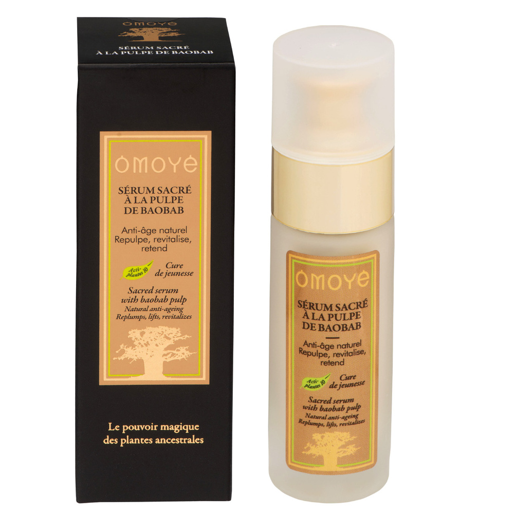 Omoyé Sérum Sacré à la Pulpe de Baobab Soin anti-âge repulpant lissant revitalisant