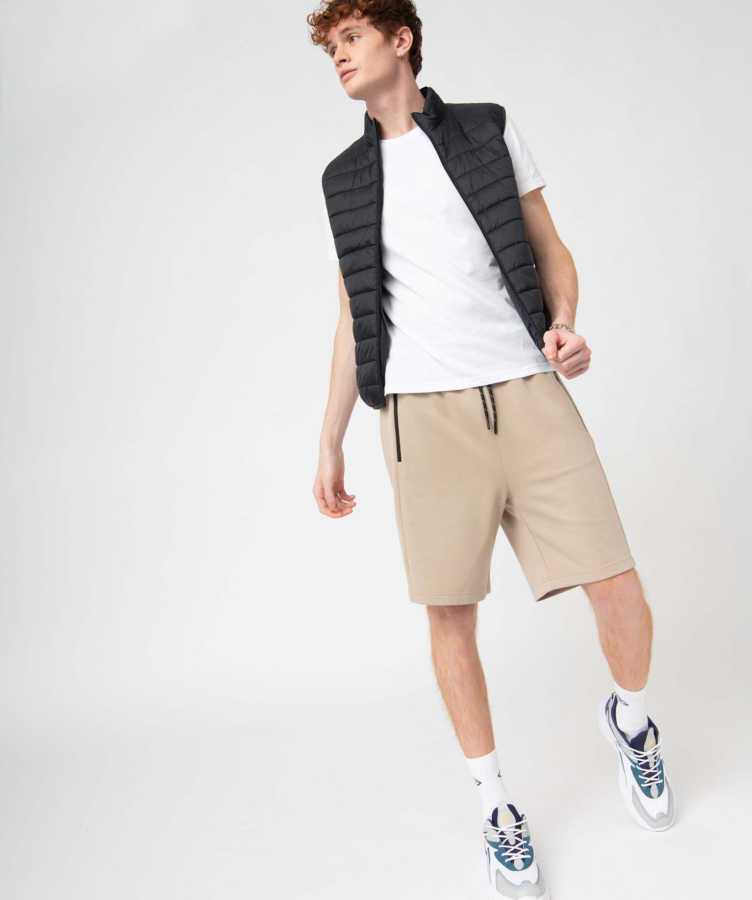 Bermuda homme en maille look sport beige clair | GEMO