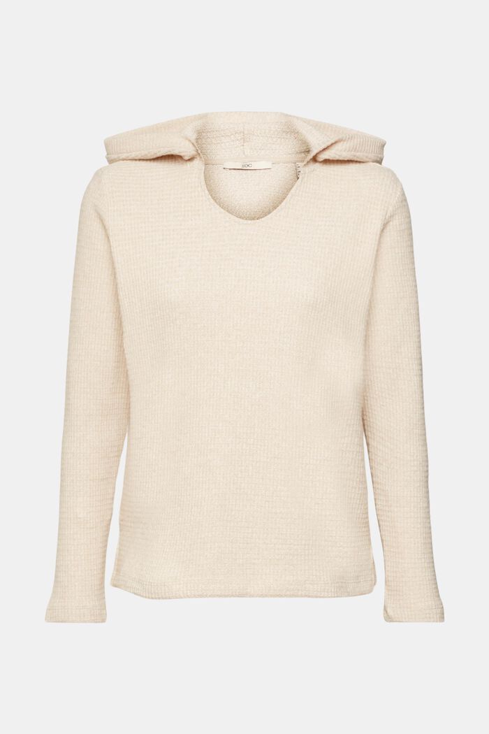 Hoodie aus angerautem Jersey