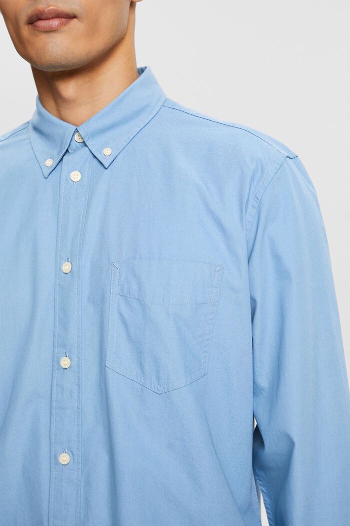 Button-Down-Hemd aus Popeline, 100 % Baumwolle