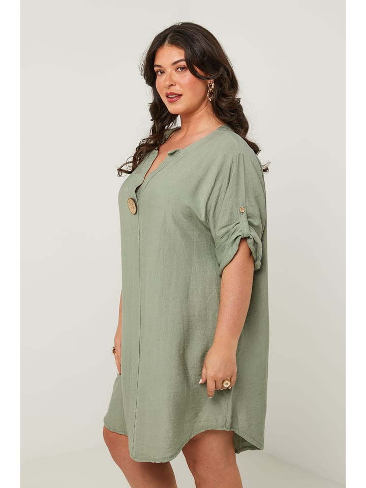 Curvy Lady Kleid in Khaki günstig kaufen