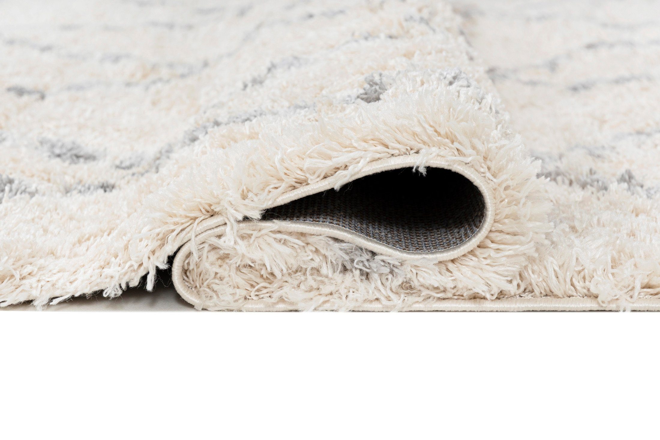 Läufer Läufer Hochflor Shaggy für Wohnzimmer - Höhe 35 mm Fransen Creme, Mazovia, 60 x 200 cm, Pflegeleicht, Boho - look, Langflor, Rechteckig, Weich