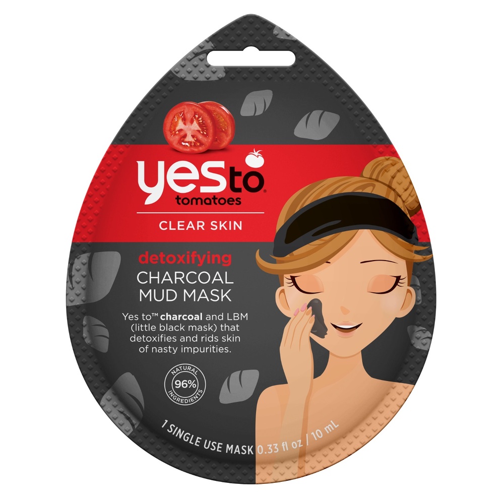 Yes To Masque de boue détoxifiant à la Tomate et Charbon Masque visage
