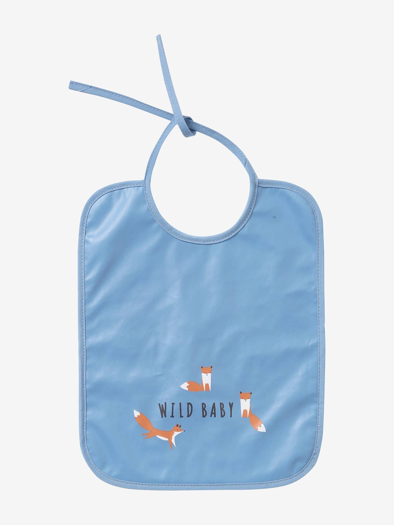 Vertbaudet 3er-Pack beschichtete Baby Lätzchen - pack aqua/lovely nature