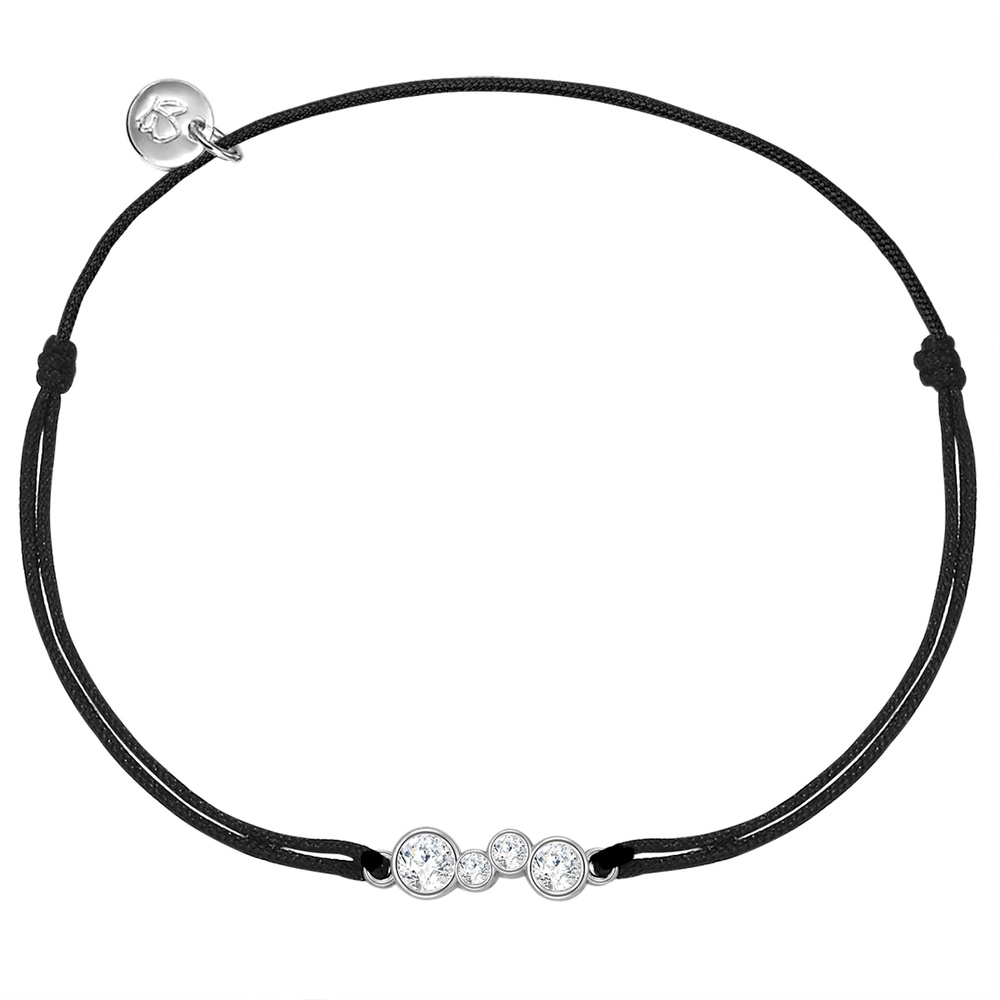 Glanzstücke München Bracelet en tissu Argent sterling Oxyde de zirconium (CZ) en Argent Bracelet