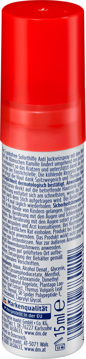 Mückenstich Soforthilfe Anti Juckreizspray, 15 ml