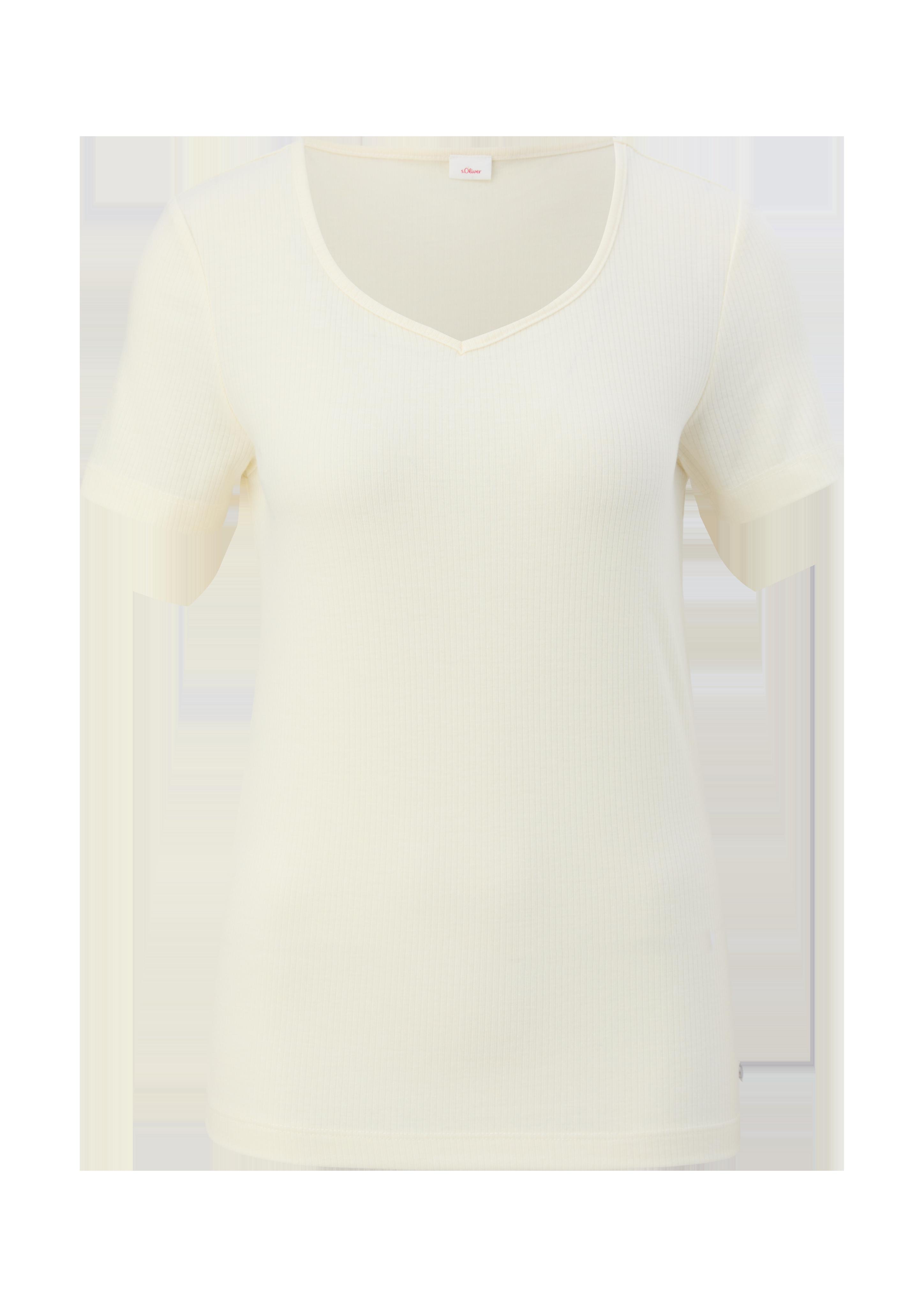 Pyjama-Shirt mit Rippstruktur  6008470-0200