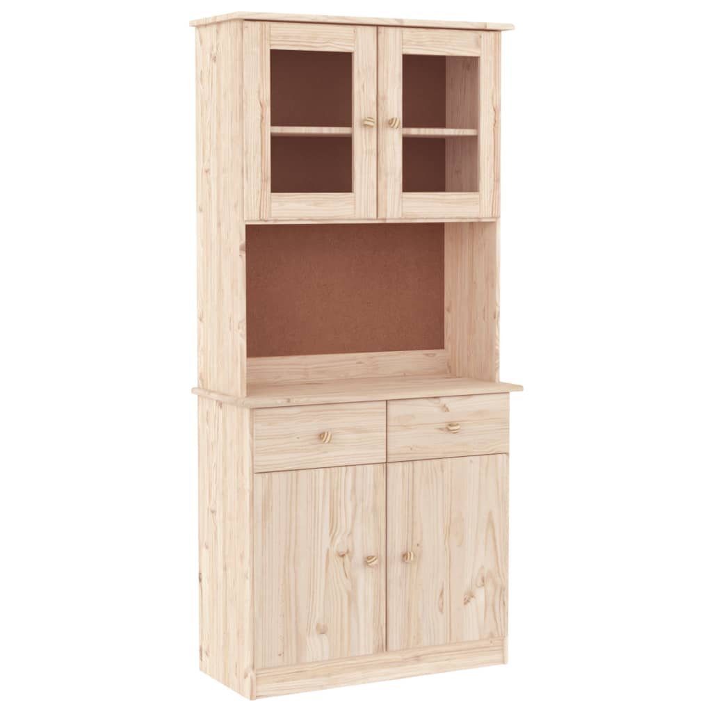 vidaXL Sideboard Highboard ALTA 77x35x165 cm Massivholz Kiefer (1 St)