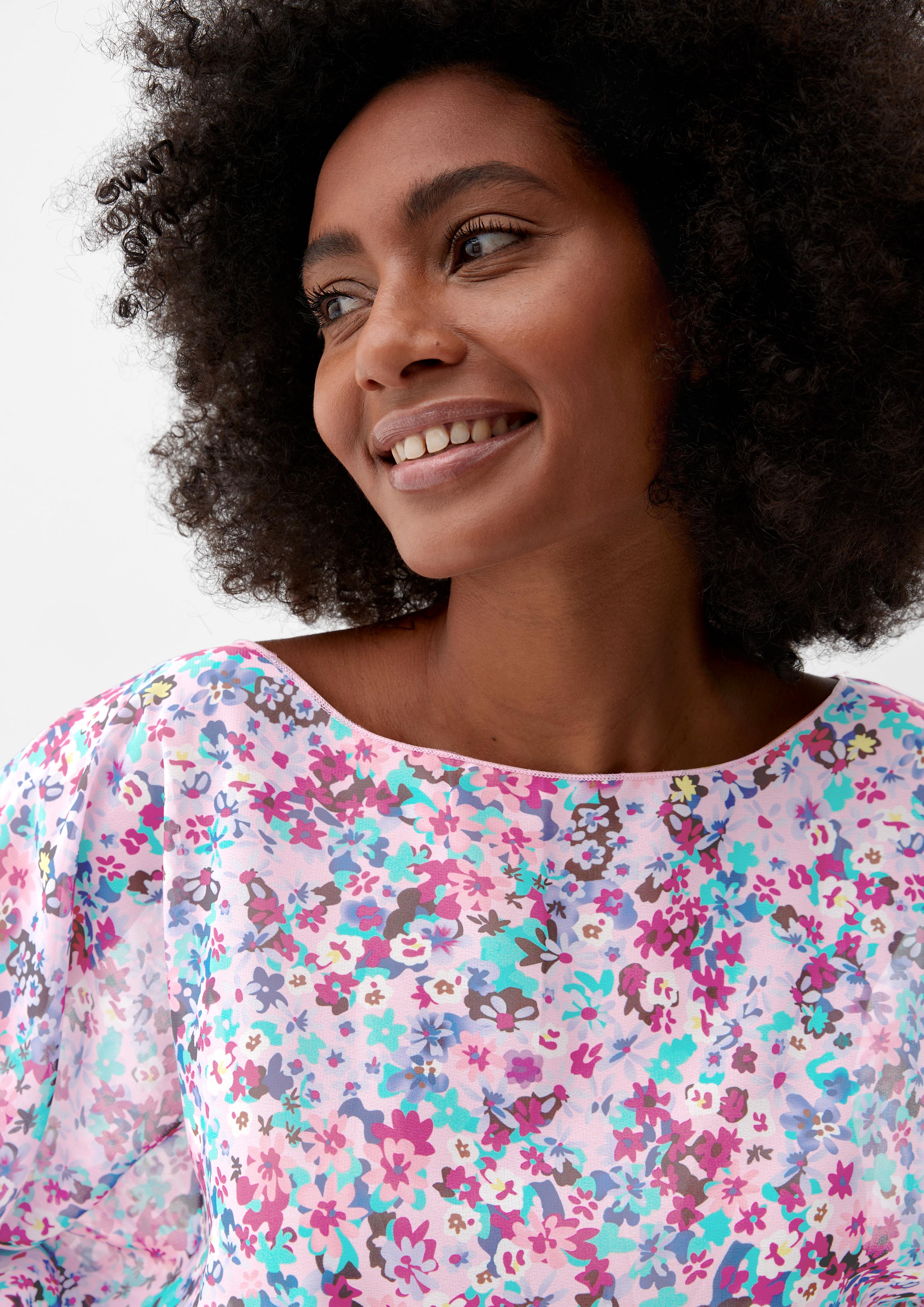 Geblümtes Tunika-Kleid  6008410-46A1