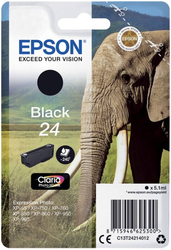 Epson 24 Original Tintenpatrone C13T24214012 Schwarz