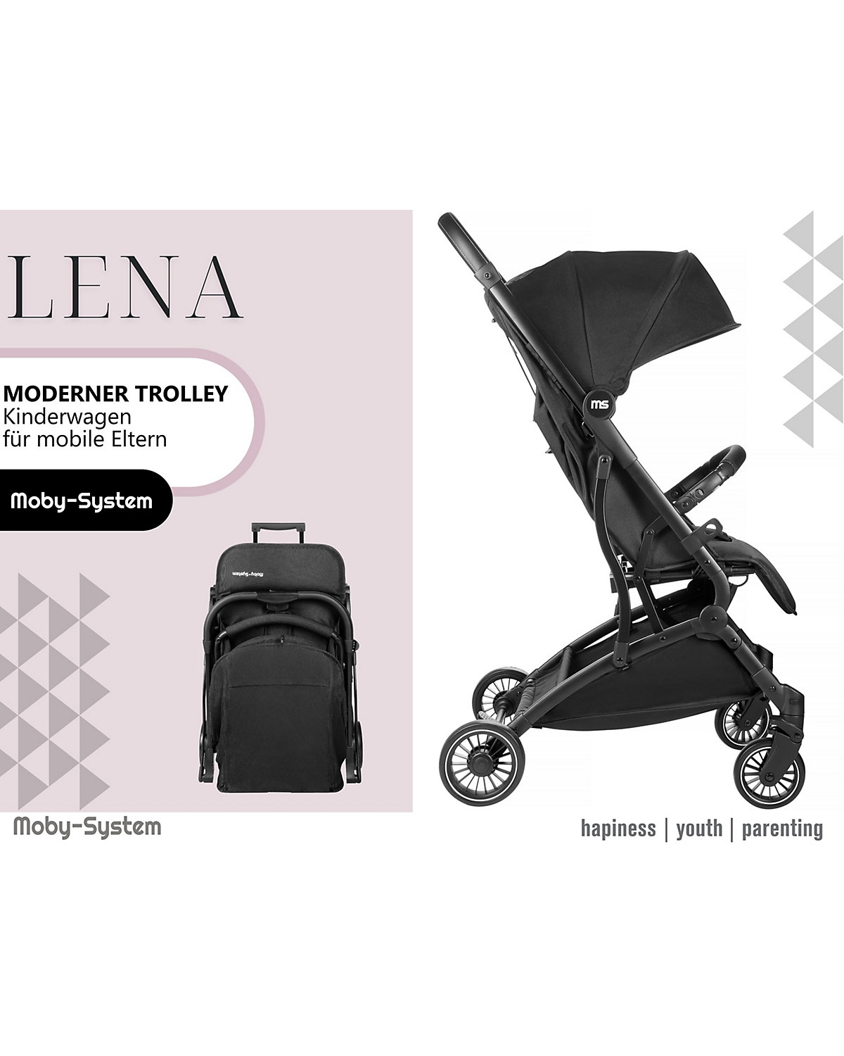 Kinderwagen, Buggy mit dem Koffer, für Kinder bis 15 Kg, Flugzeug tauglich, Fahrzeugs tauglich, großer Einkaufskorb