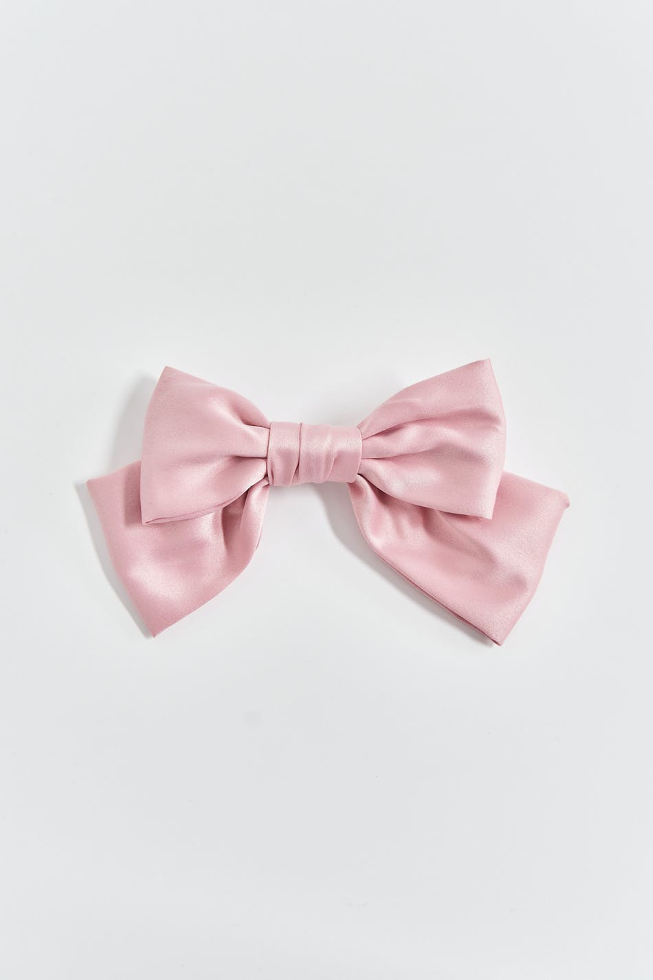 Satin bow hair clip