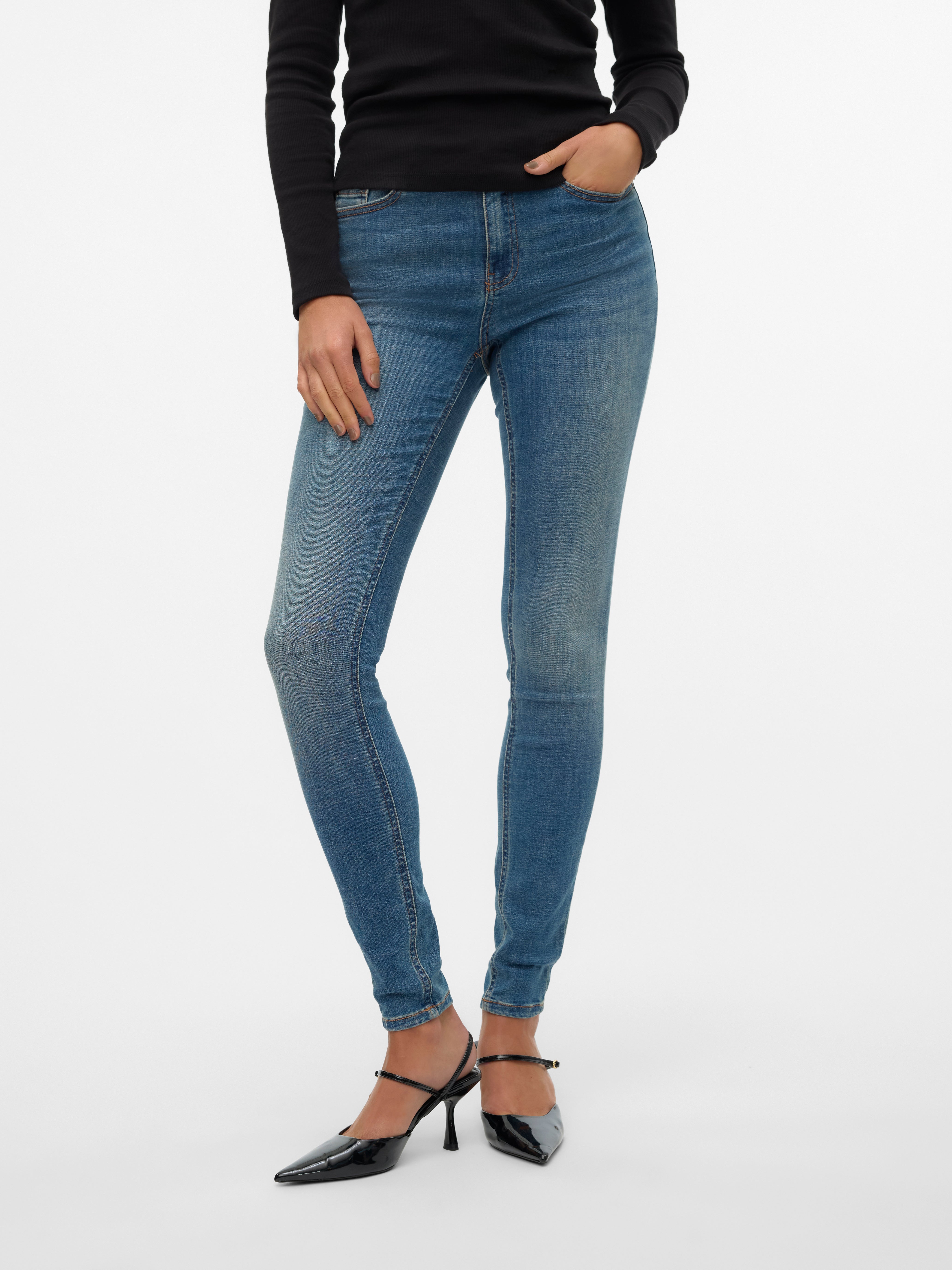 VMFLASH Mid Rise Skinny Fit Jeans