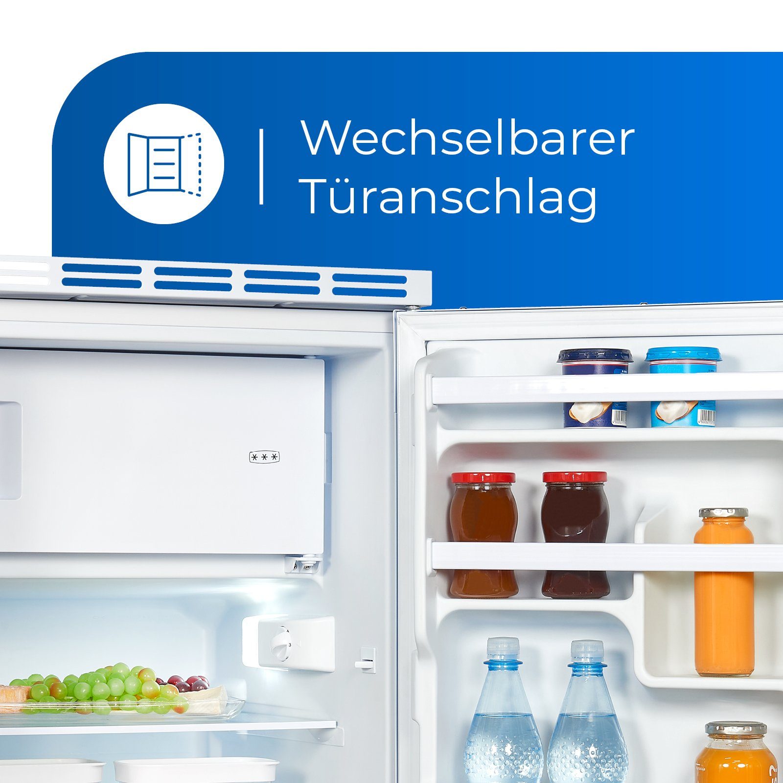 exquisit Kühlschrank UKS115-3-080F, 82 cm hoch, 49.5, 49.5 cm breit