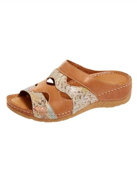 Pantoletten mit buntem Print