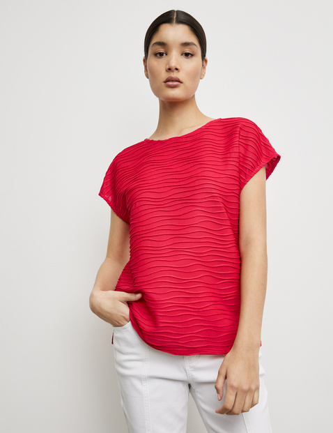 Shirt aus Struktur-Jersey