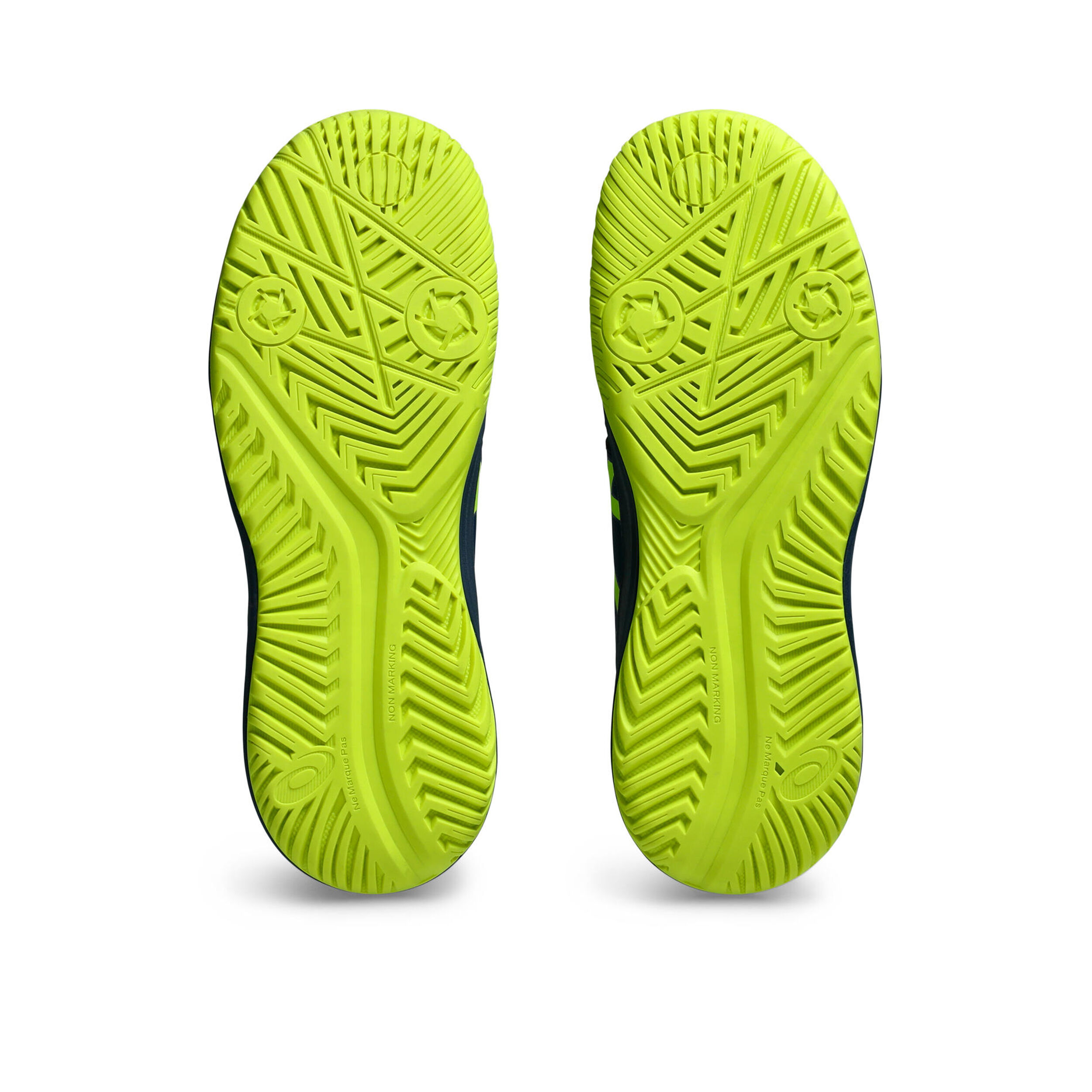 Gel-Resolution 9 GS Allcourtschuh Kinder - Dunkelblau, Neongelb