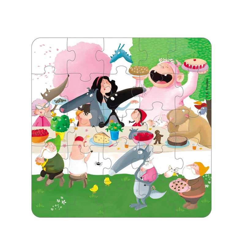 Livre Ma malette Loup au pays des contes Puzzle domino - Auzou