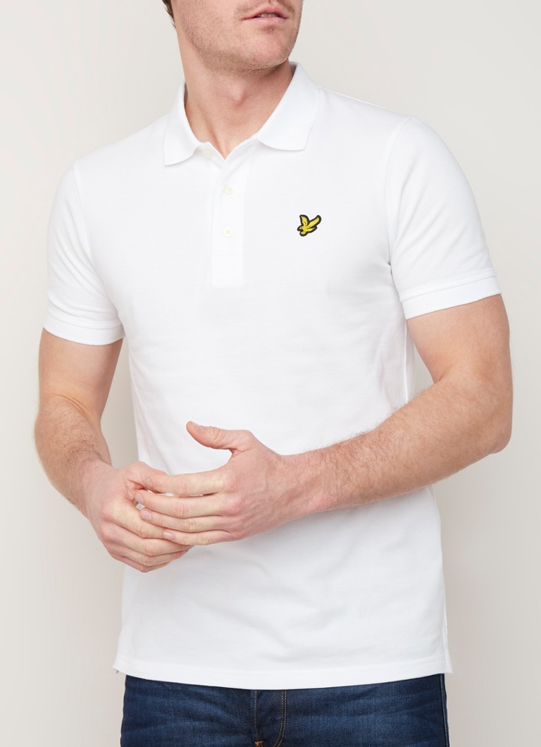 Tricou polo slim fit Lyle & Scott din bumbac piqué cu logo.
