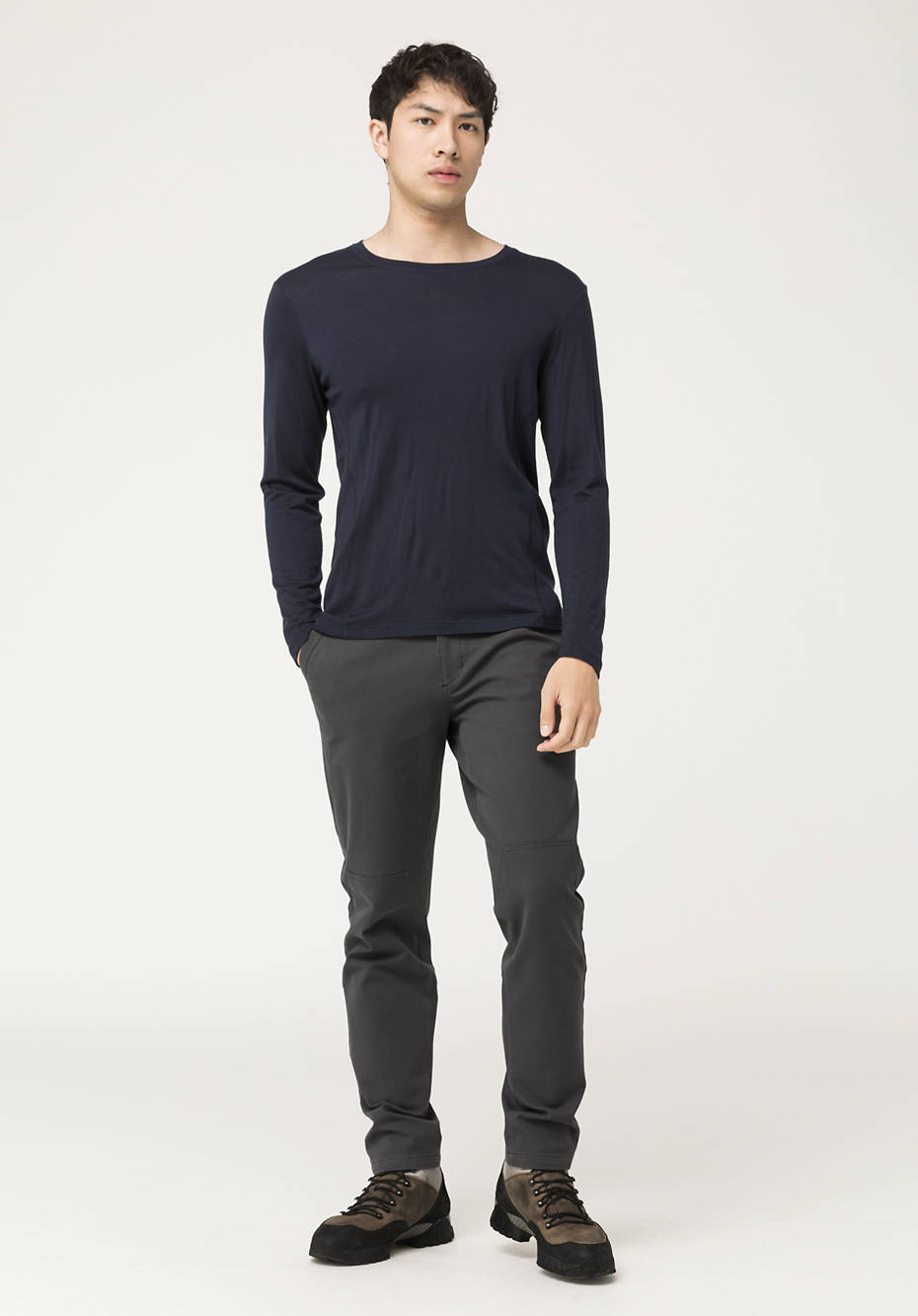 Langarmshirt aus reiner Bio-Merinowolle
